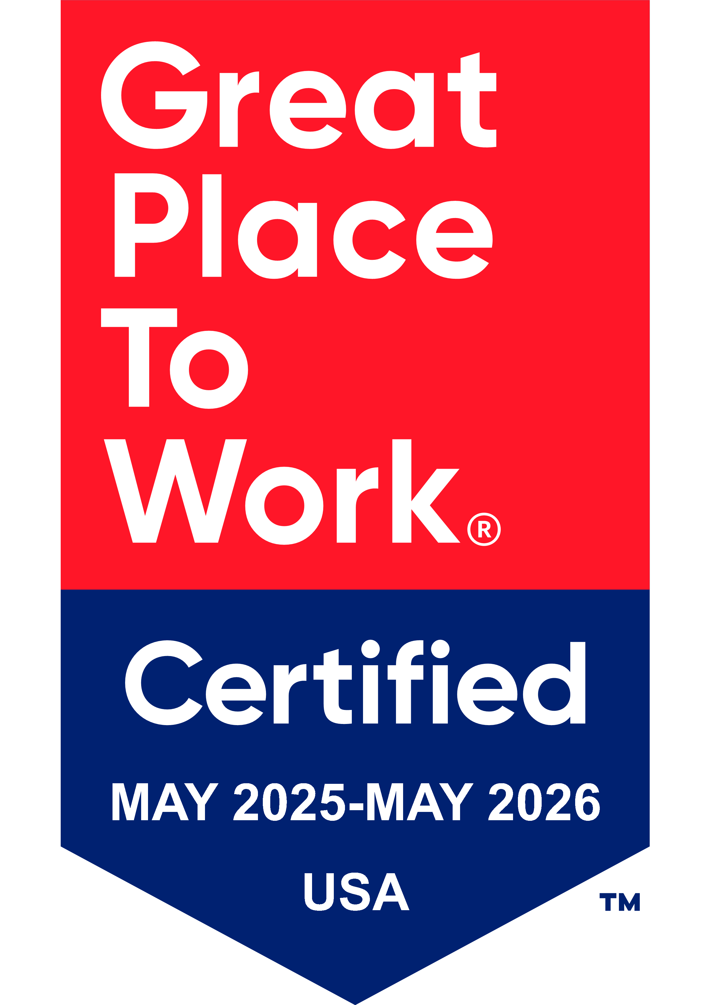 Great Place to Work-Certified May 2025-May 2026 USA